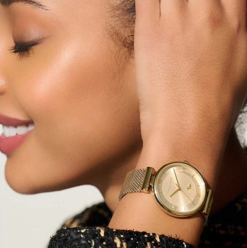 Olivia Burton Minima Bee Ladies Gold Plated Watch 24000096