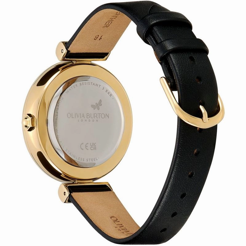 Olivia Burton Minima Bee Ladies Leather Strap Watch 24000099