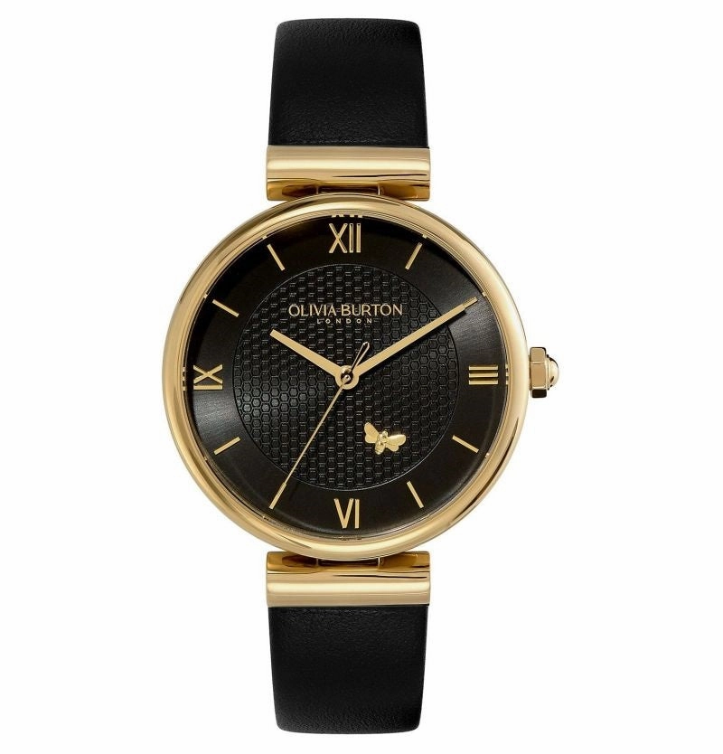Olivia Burton Minima Bee Ladies Leather Strap Watch 24000099