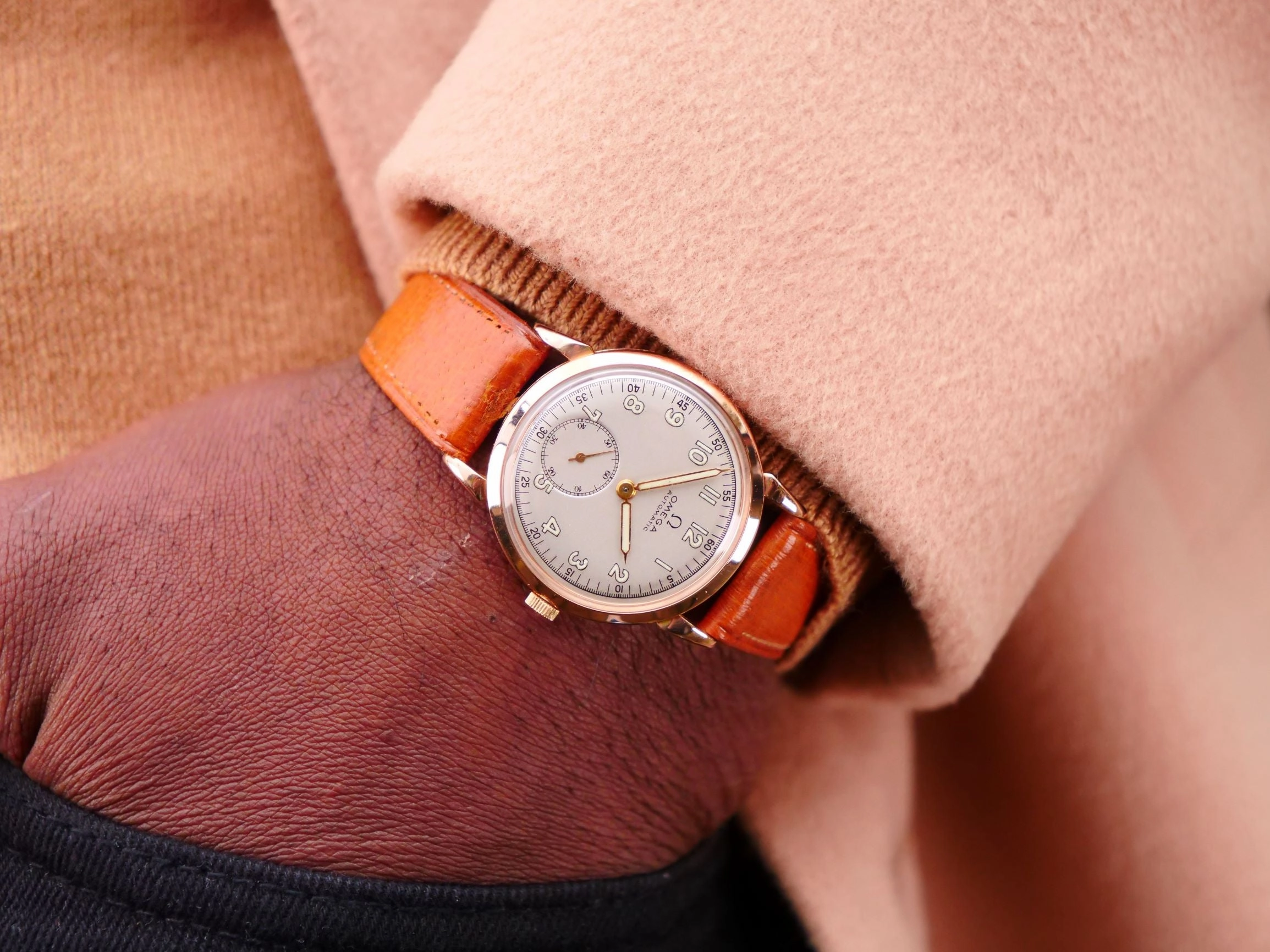 Omega 14ct Rose gold automatic
