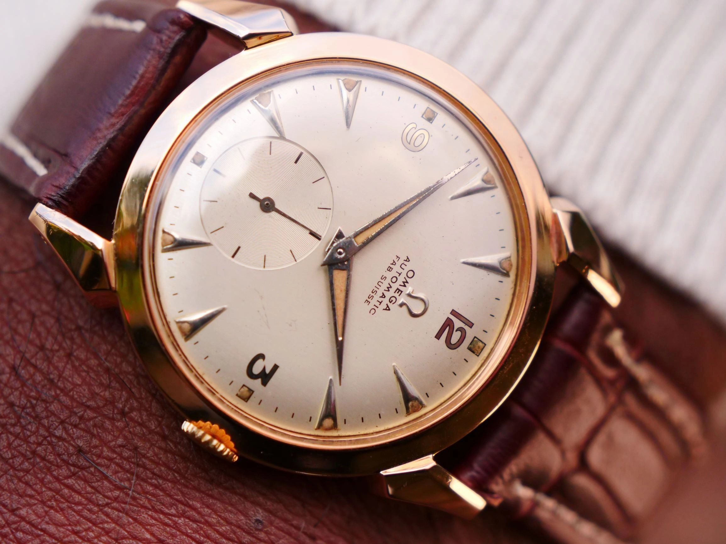 Omega 18ct Rose gold vintage dress watch
