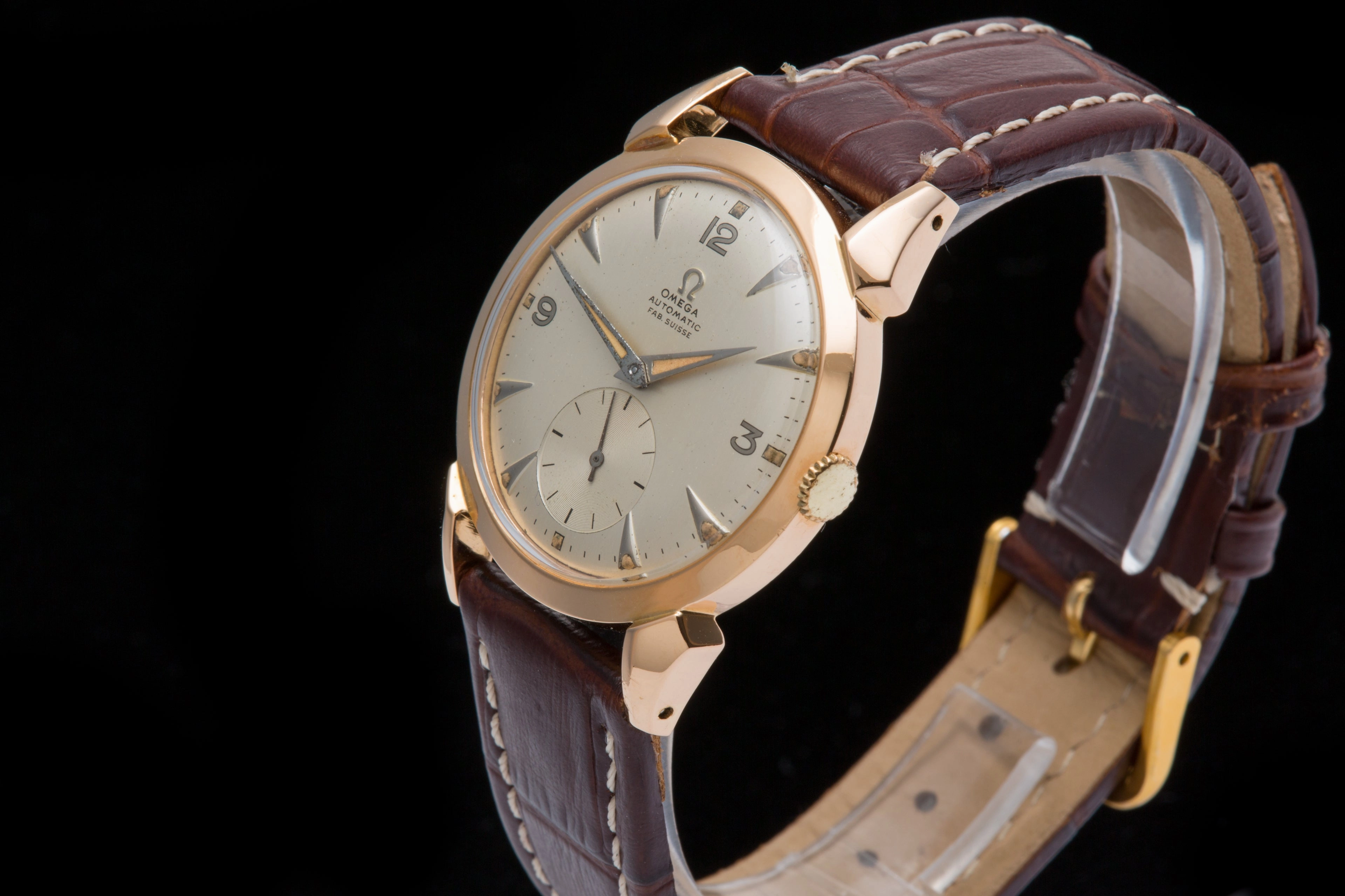 Omega 18ct Rose gold vintage dress watch