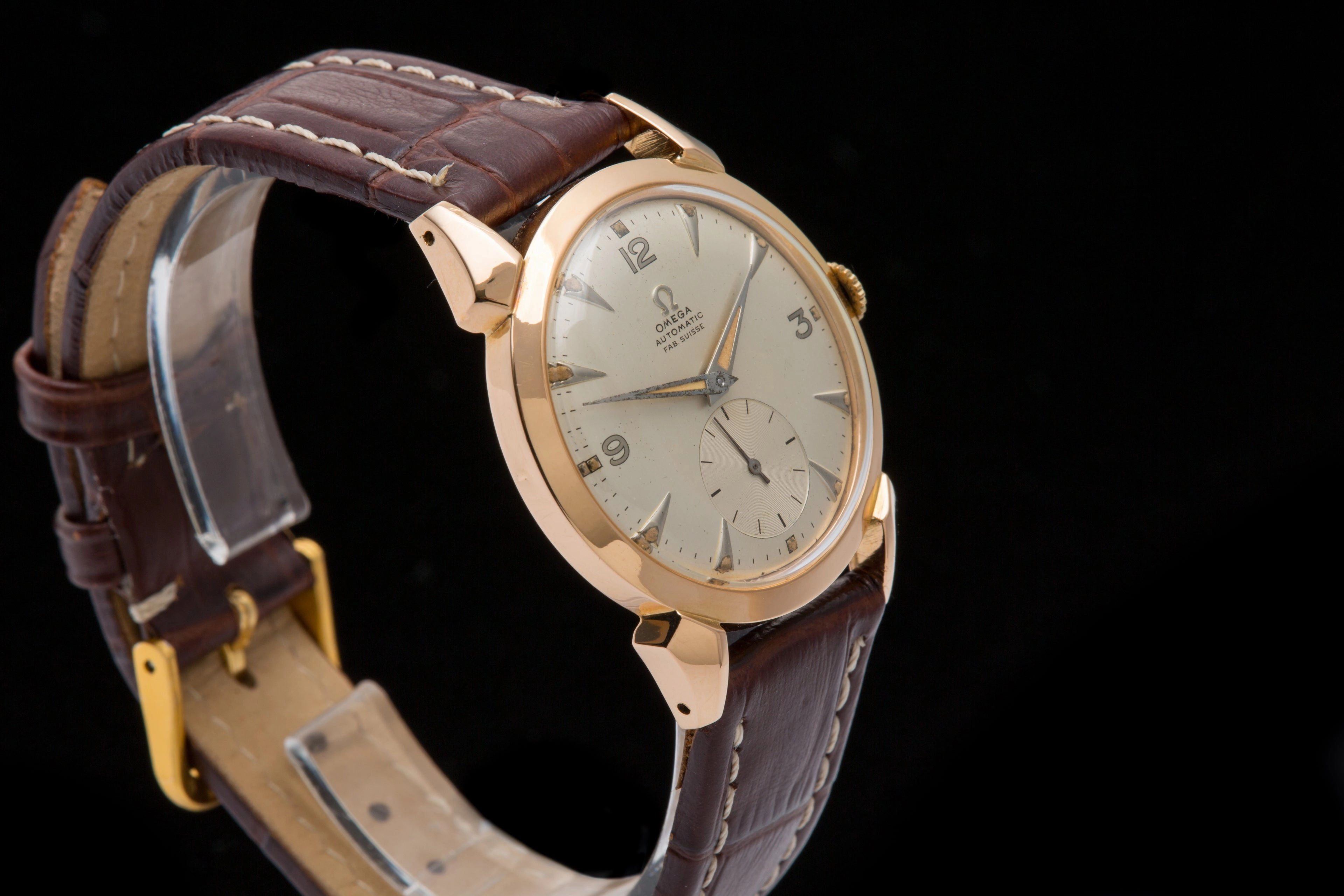 Omega 18ct Rose gold vintage dress watch