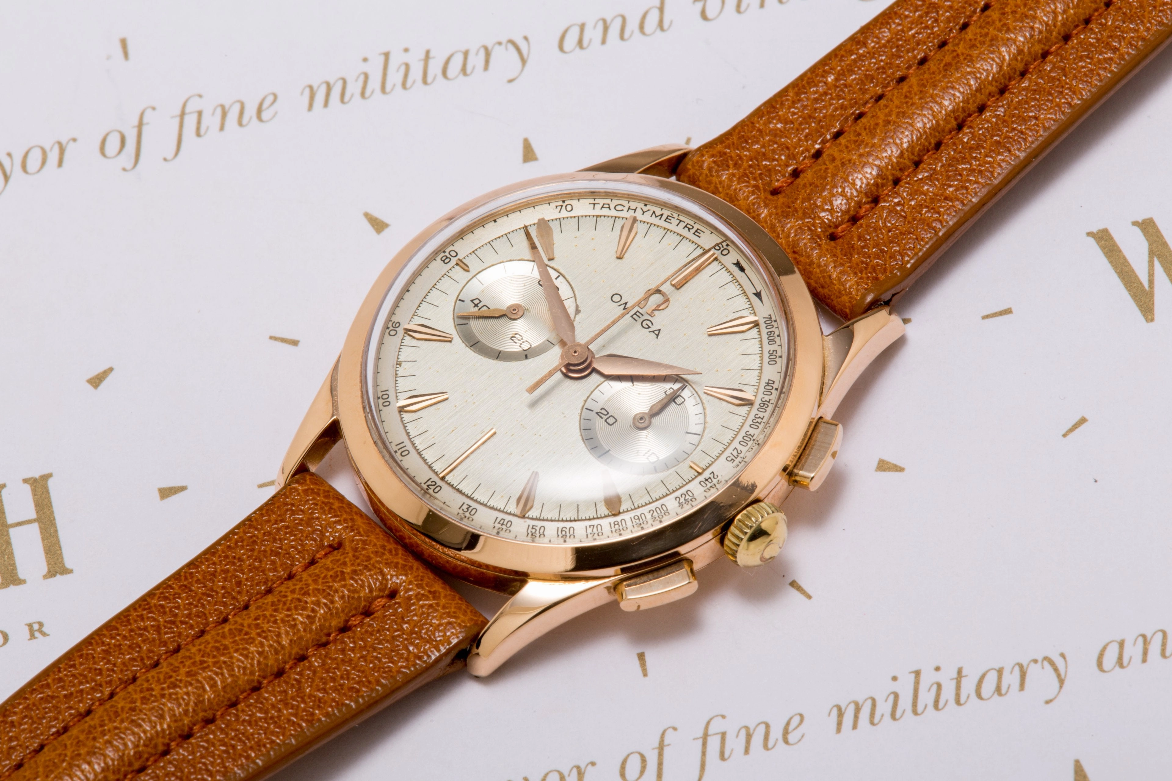 Omega 18K Rose Gold calibre 320 chronograph SOLD
