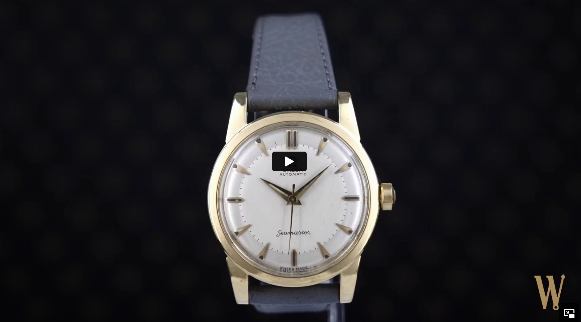 Omega 2577, 18K solid gold, unpolished condition with original unrestored two-tone dial