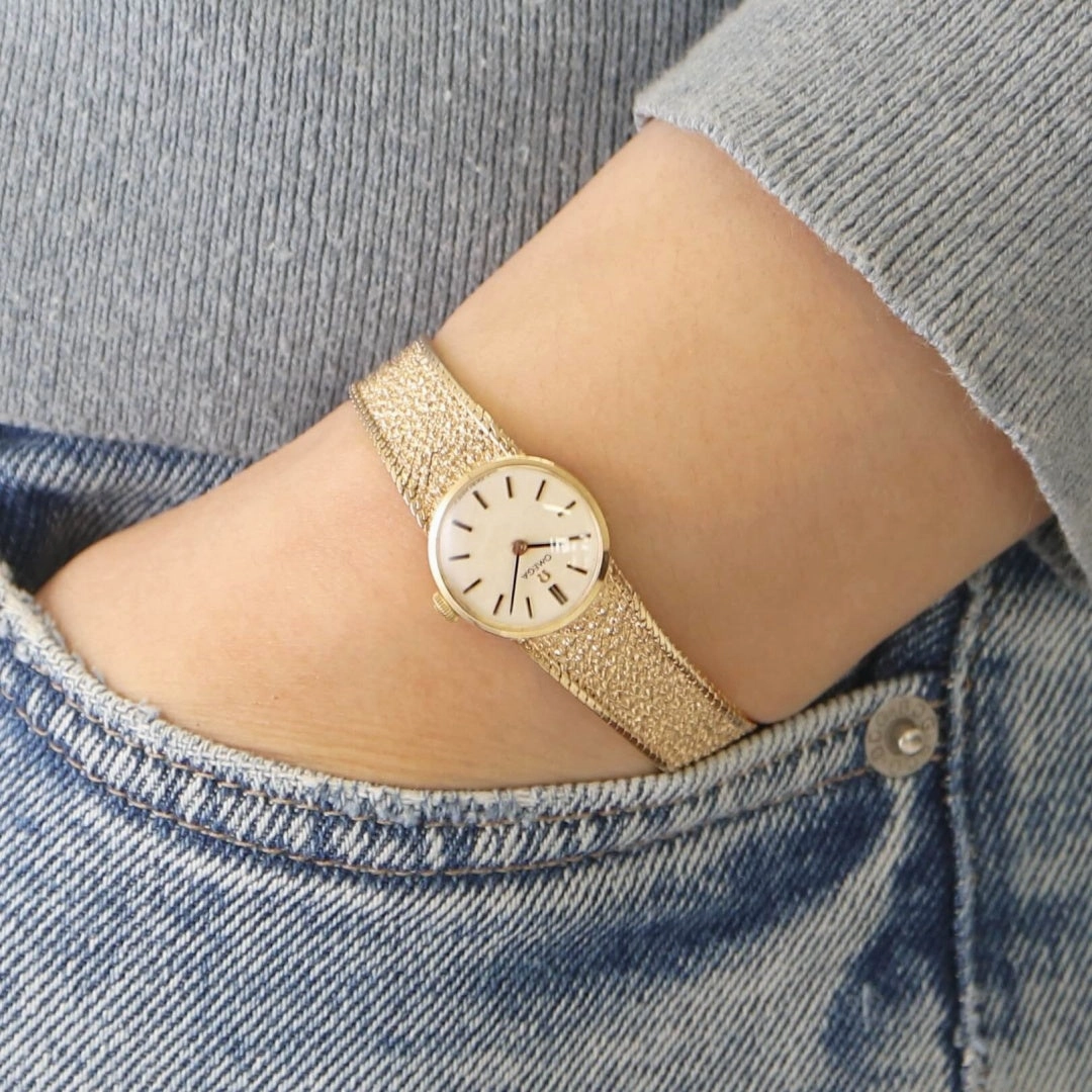 Omega 9k Gold Ladies Cocktail Watch, 1972