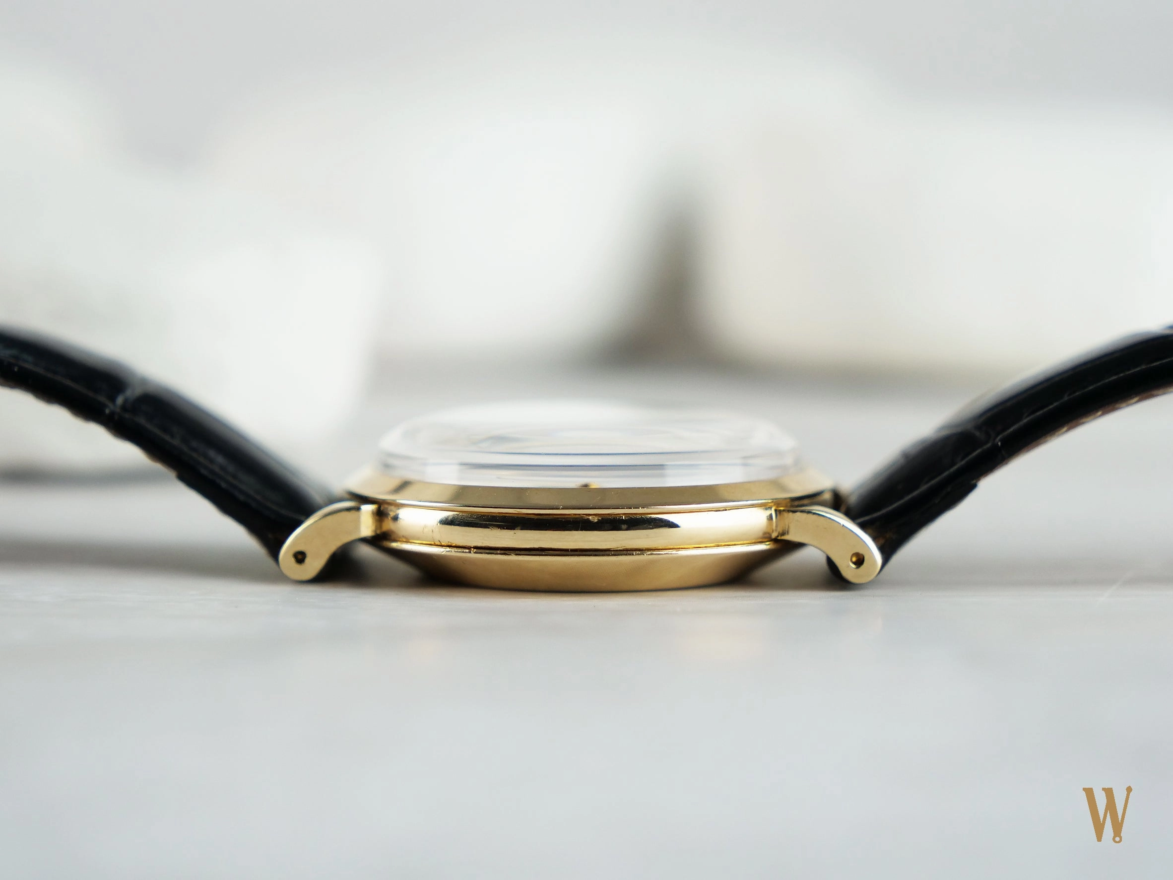 Omega Automatic Black Gloss Gilt Dial