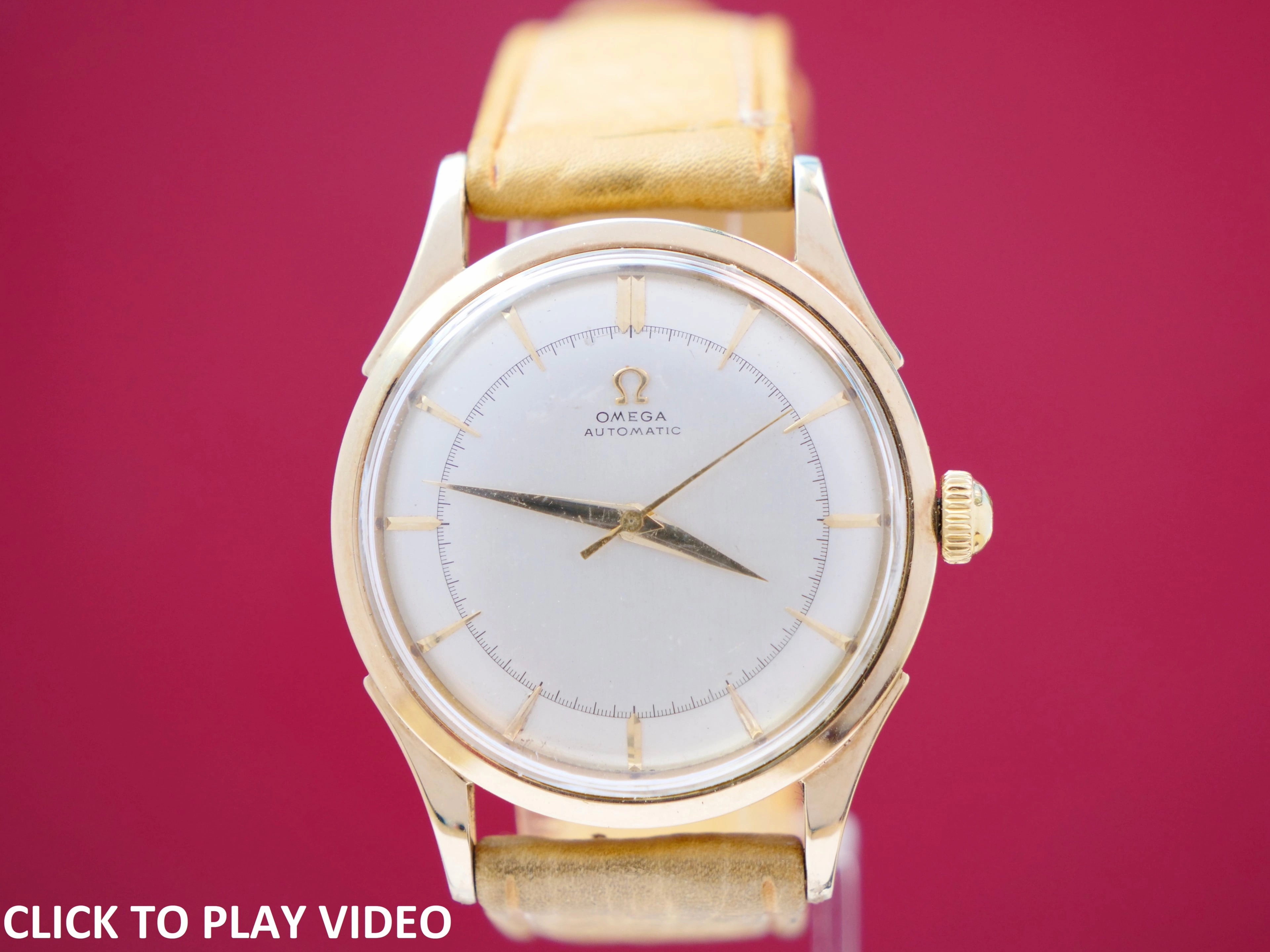 Omega  cal 351 bumper 14 ct solid gold