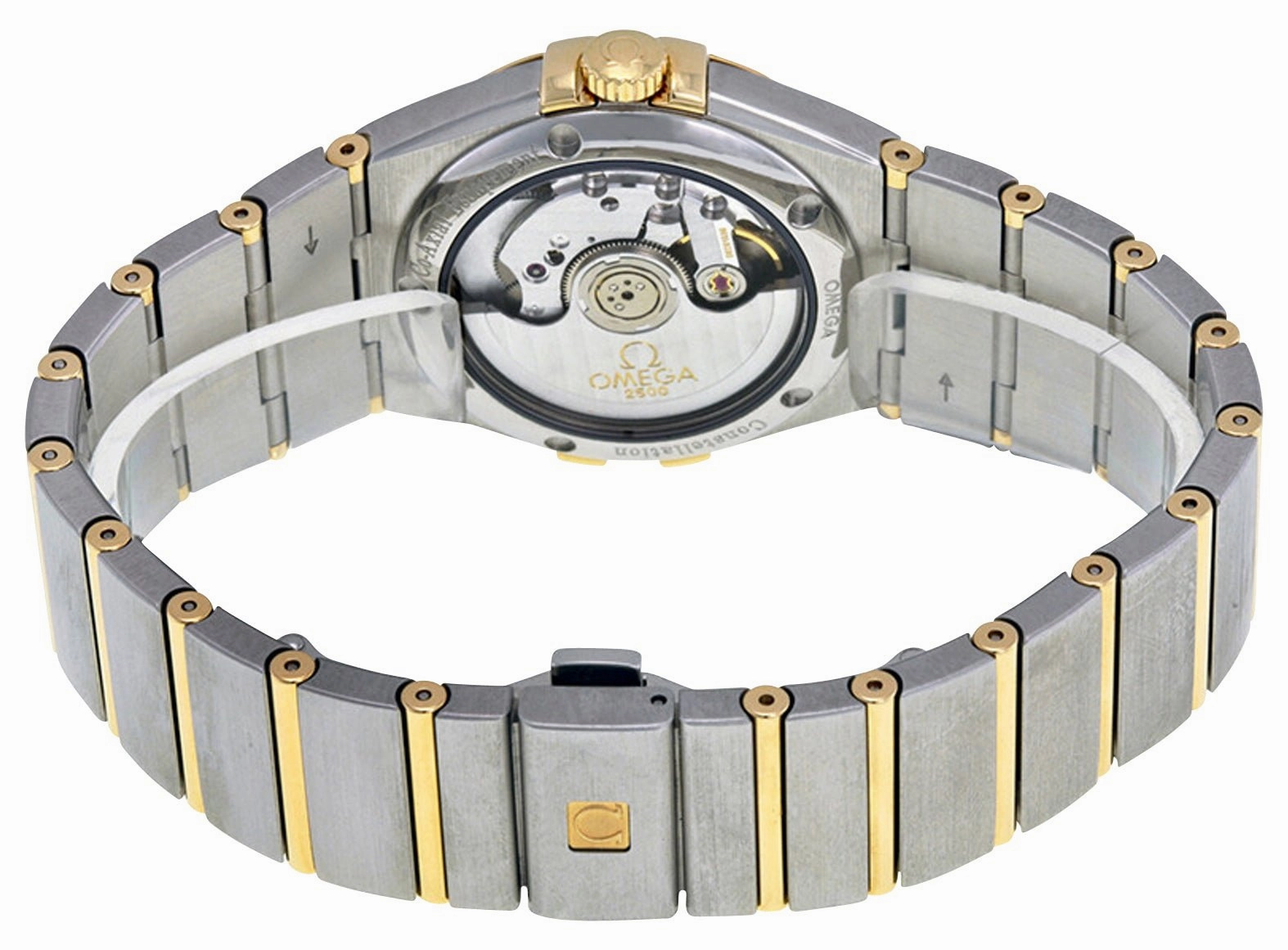 Omega Constellation Automatic Chronometer Stainless Steel & 18K Yellow Gold Champagne Dial Diamonds Date Unisex Watch 123.20.35.20.58.001