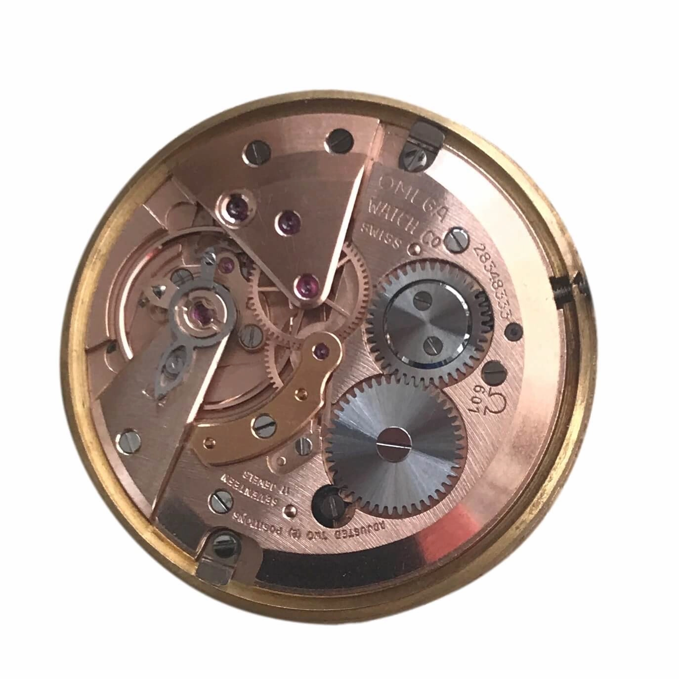 Omega Geneve 9k Gold Linen Dial, 1969