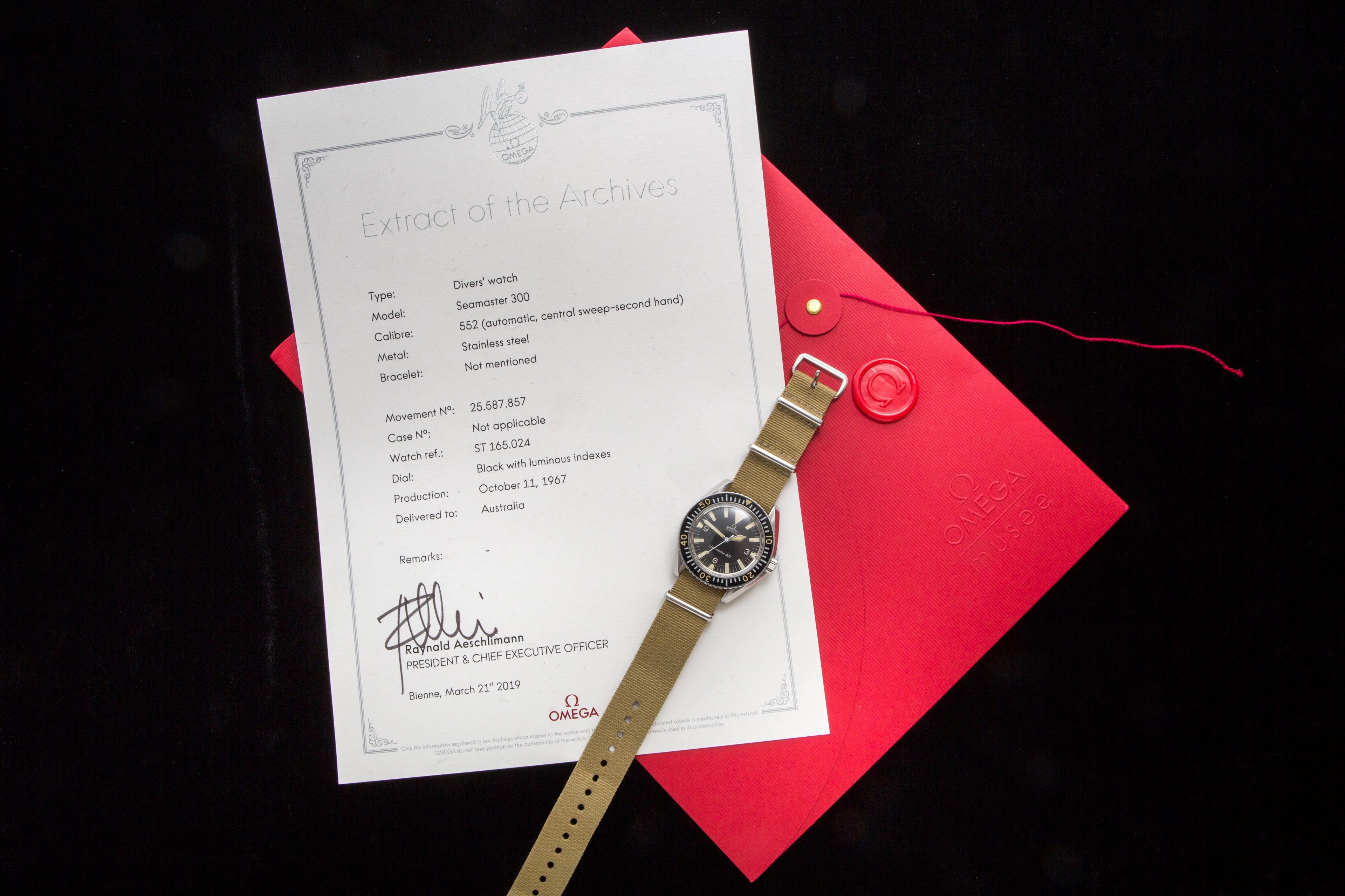 Omega Seamaster 300, 165.024 divers watch (big triangle) - SOLD