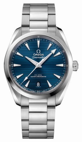 Omega Seamaster Aqua Terra 150M Automatic Chronometer Stainless Steel Blue Dial Date Mens Watch 220.10.38.20.03.001