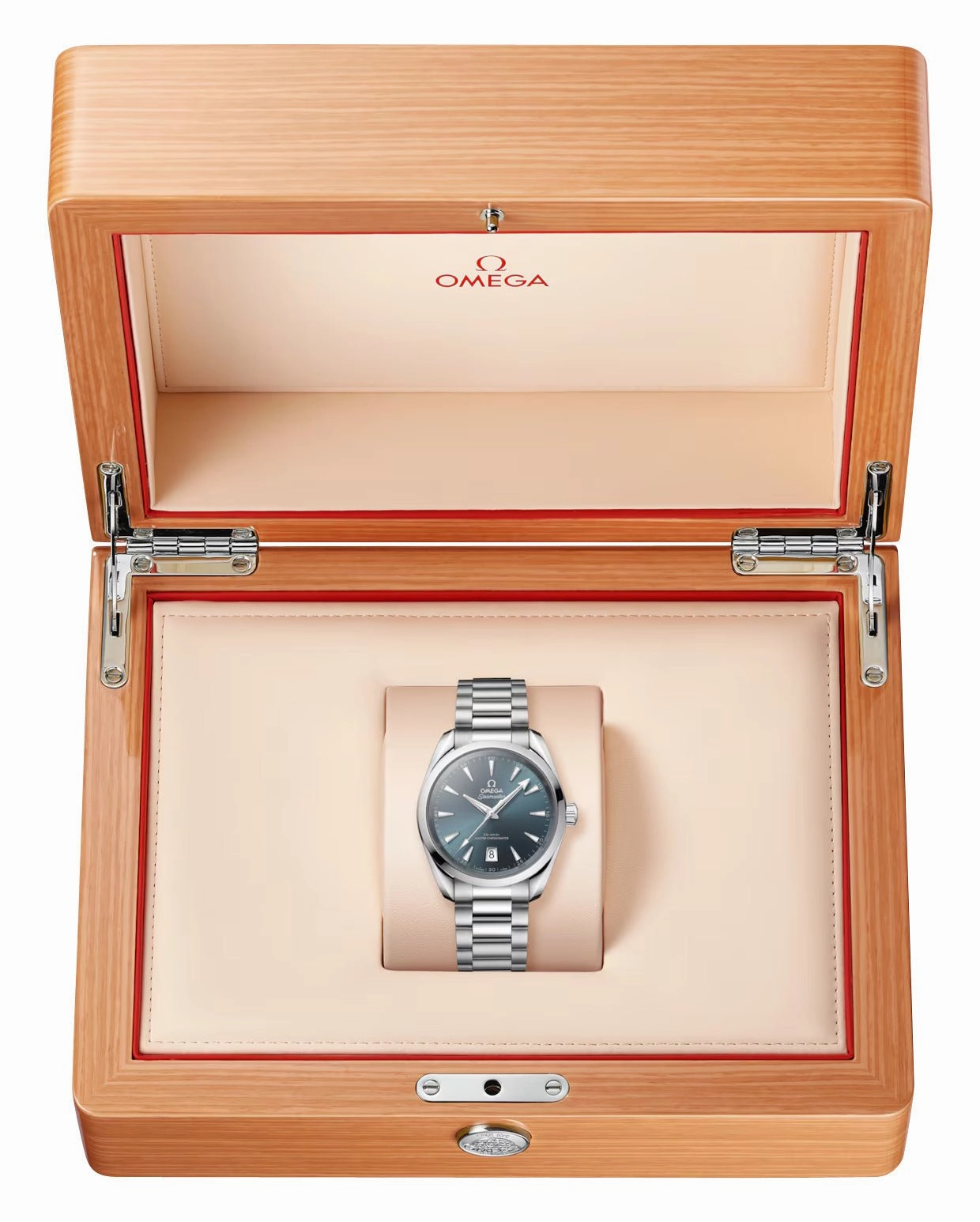 Omega Seamaster Aqua Terra Shades Automatic Chronometer Stainless Steel Blue Dial Date Mens Watch 220.10.38.20.03.003