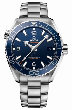 Omega Seamaster Planet Ocean 600M Automatic Chronometer Stainless Steel Blue Dial Date Divers Mens Watch 215.30.44.21.03.001