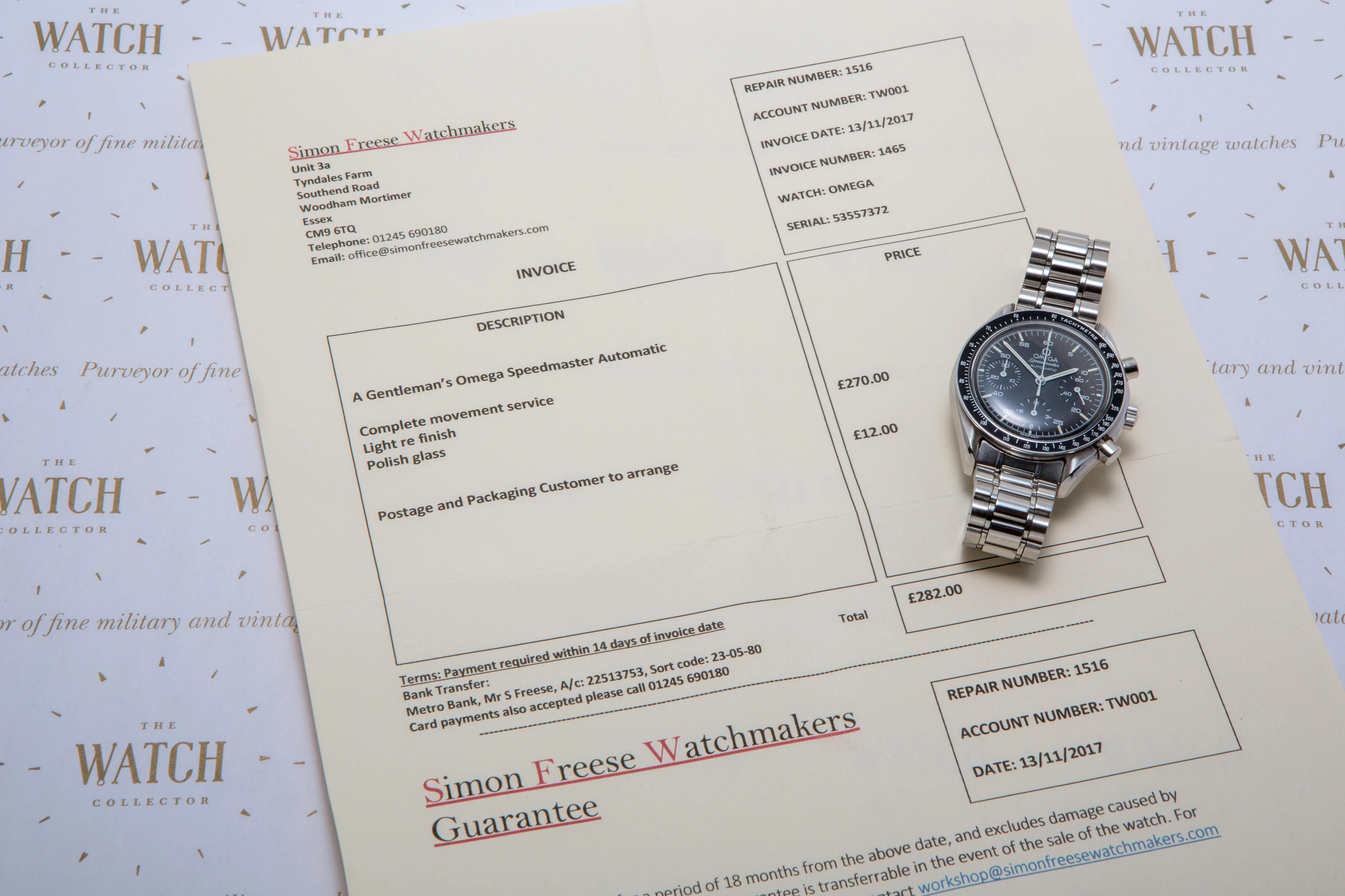 Omega Speed Master automatic sold