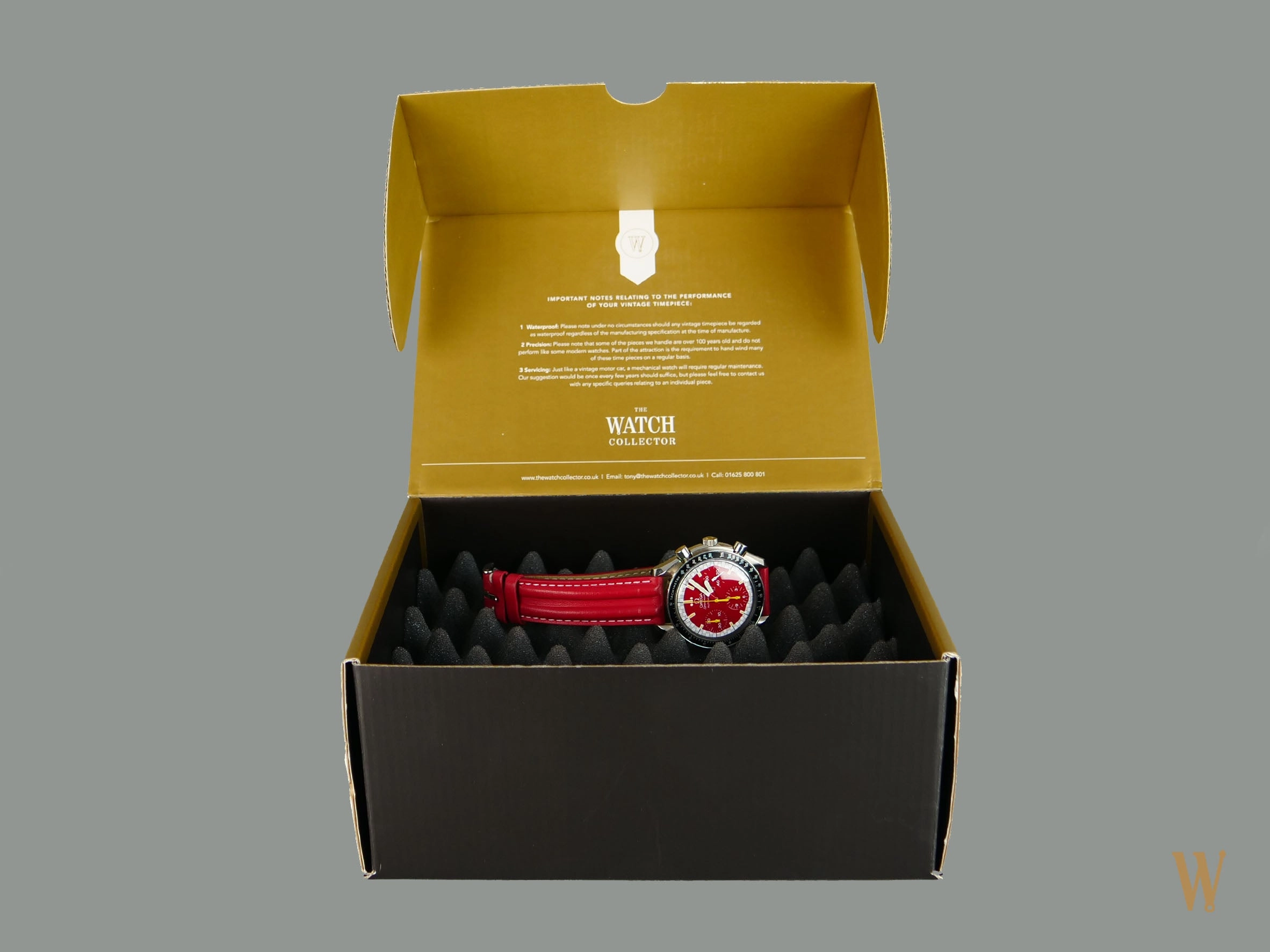 Omega Speedmaster Reduced Red Schumacher Chronograph