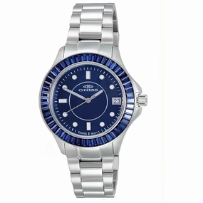 Oniss Women's Watch - Crown Quartz Blue Dial Stainless Steel Bracelet | ON7323-10LBU