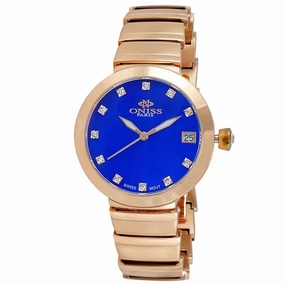Oniss Women's Watch - Prima Blue Dial Plated Steel Bracelet | ON5559-31_RGBU