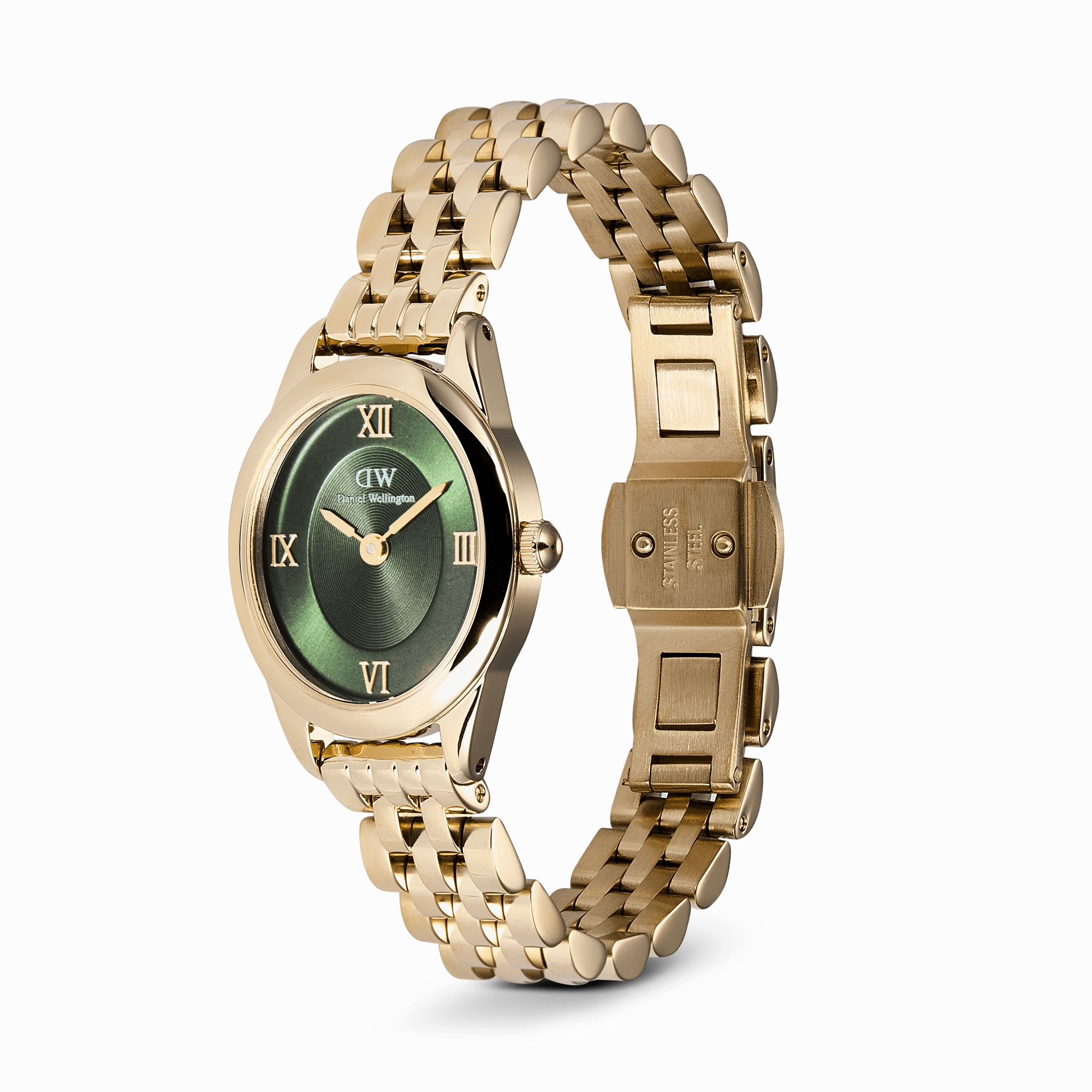 Ophelia Mini Emerald Gold