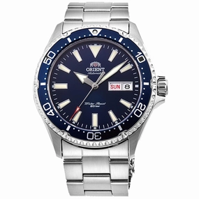 Orient Men's Automatic Watch - Kamasu Blue Dial Silver Bracelet | RA-AA0002L19A/B