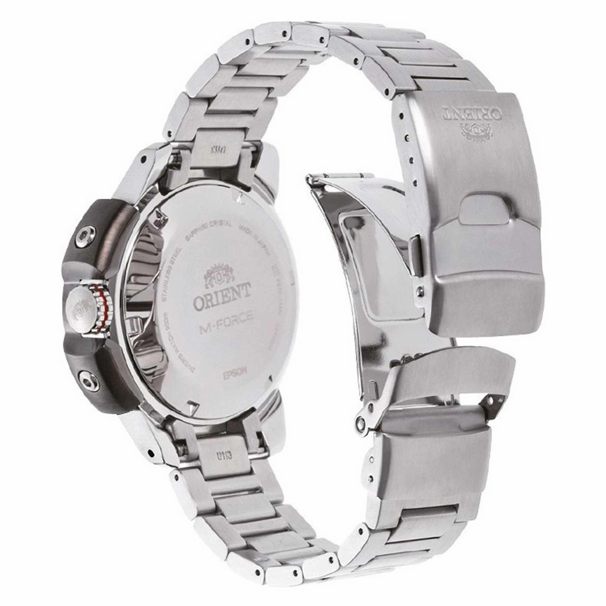 Orient Men's Automatic Watch - M-Force Dive Blue Dial Bracelet | RA-AC0L07L00B