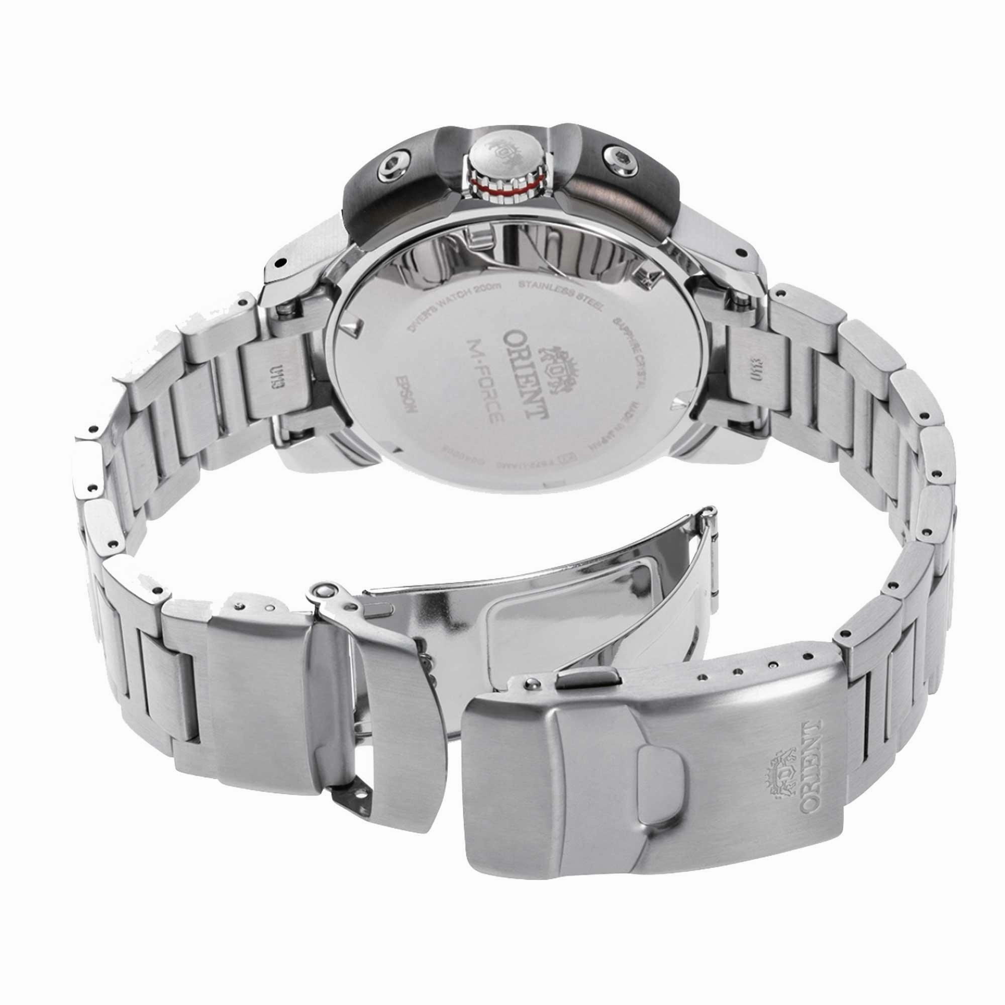 Orient Men's Automatic Watch - M-Force Dive Blue Dial Bracelet | RA-AC0L07L00B