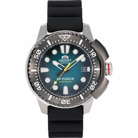 Orient Men's Automatic Watch - M-Force Dive Blue Dial Rubber Strap | RA-AC0L04L00B