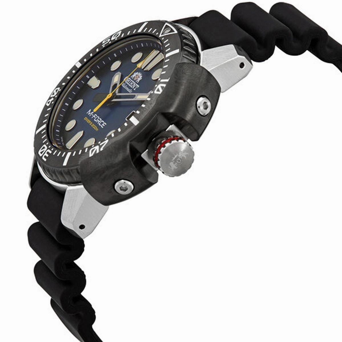 Orient Men's Automatic Watch - M-Force Dive Blue Dial Rubber Strap | RA-AC0L04L00B