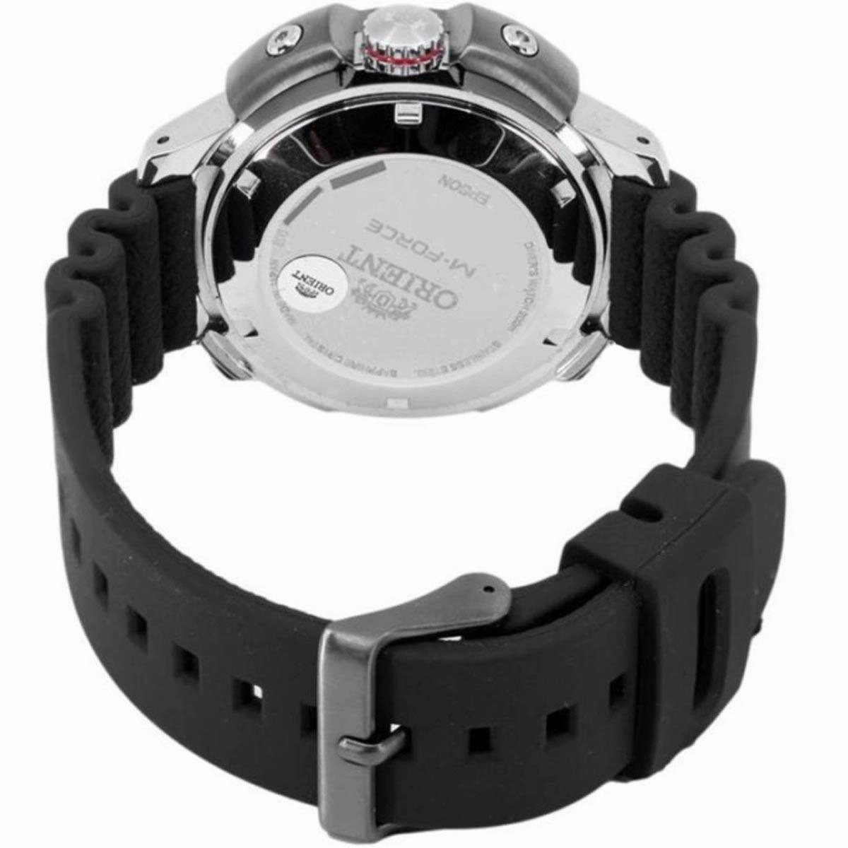 Orient Men's Automatic Watch - M-Force Dive Blue Dial Rubber Strap | RA-AC0L04L00B