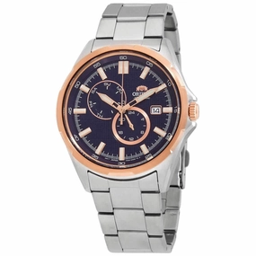Orient Men's Watch - Defender Automatic Blue Dial Rose Gold Tone Bezel | RA-AK0601L10A