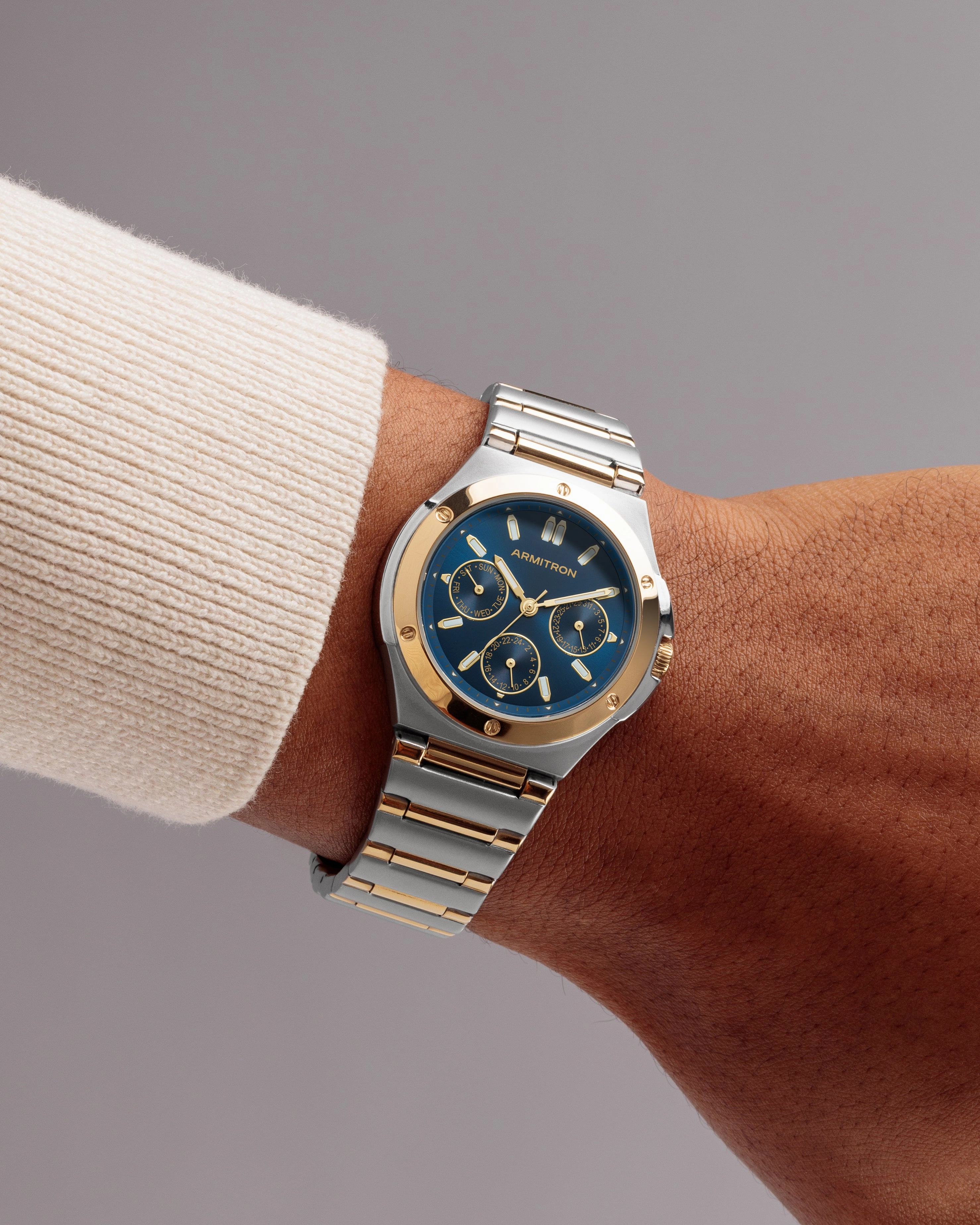 Parker? | 38mm, Two-Tone Gold & Silver/Navy
