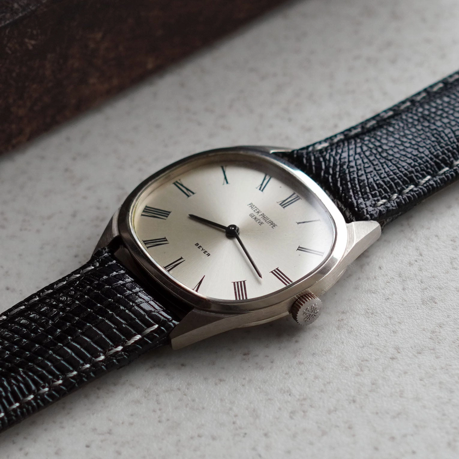 Patek Philippe Cushion-shaped Ellipse Double Signed Beyer, White Gold