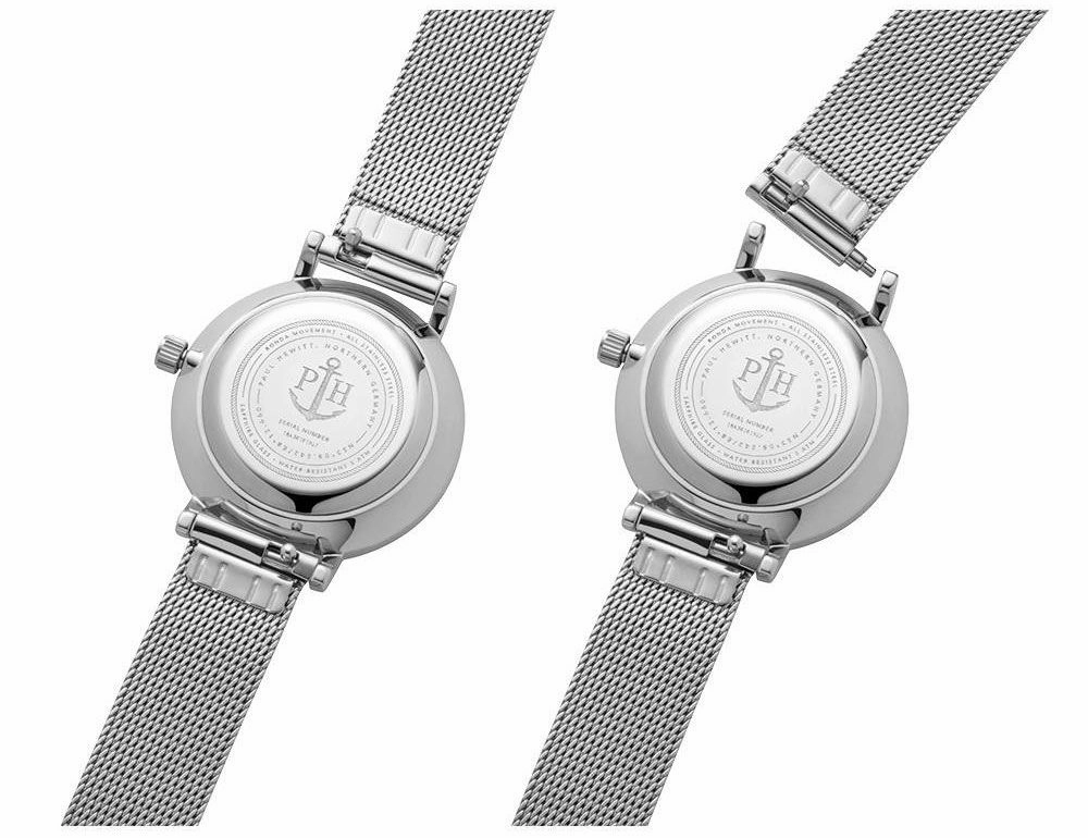 Paul Hewitt Modest Blue Lagoon Silver Mesh Watch