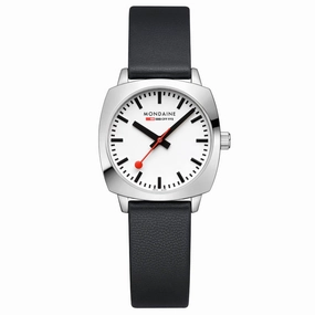 Petite Cushion, 31 mm, Black Vegan Leather