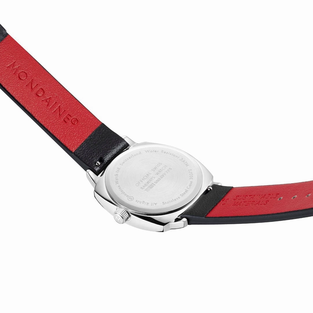 Petite Cushion, 31 mm, Black Vegan Leather