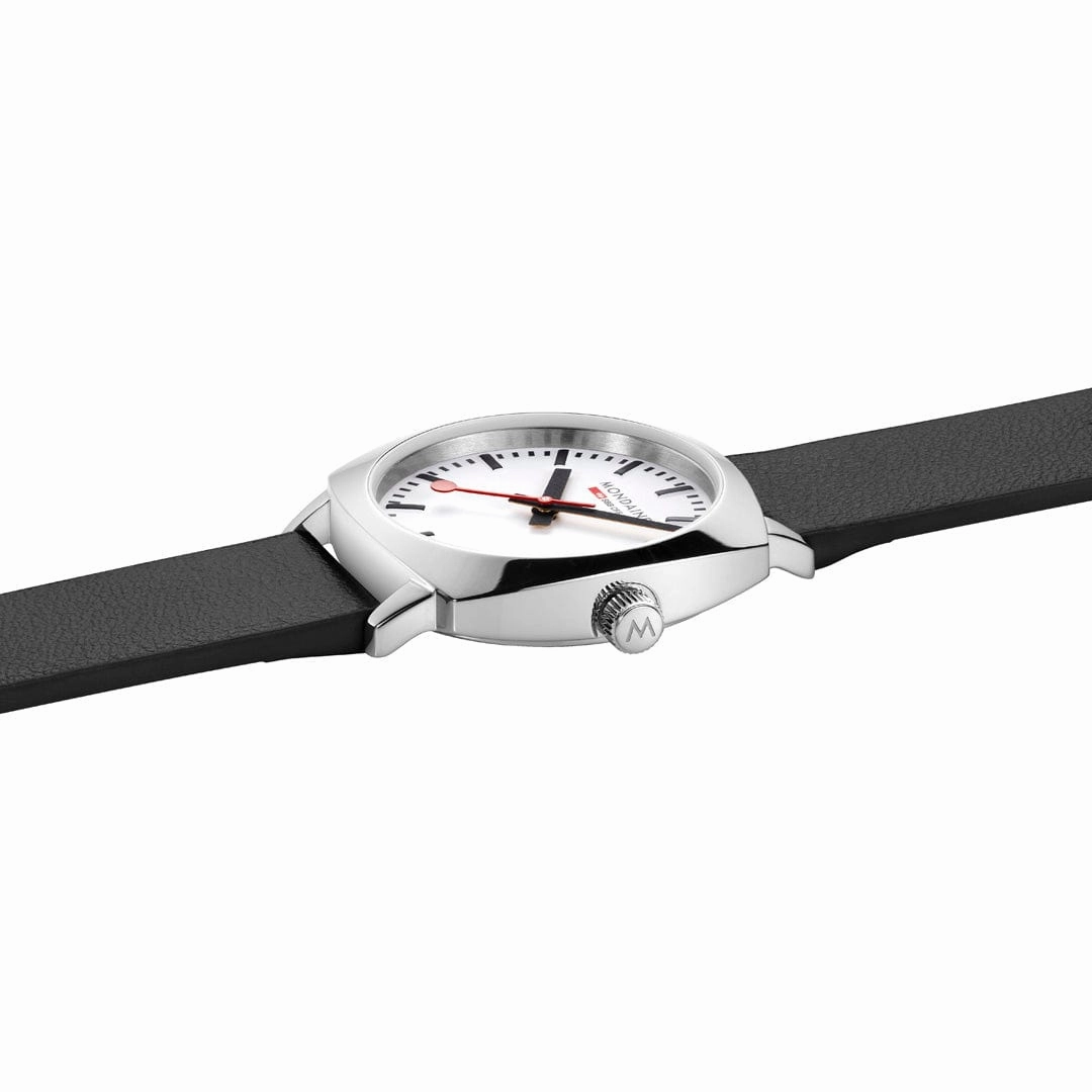 Petite Cushion, 31 mm, Black Vegan Leather
