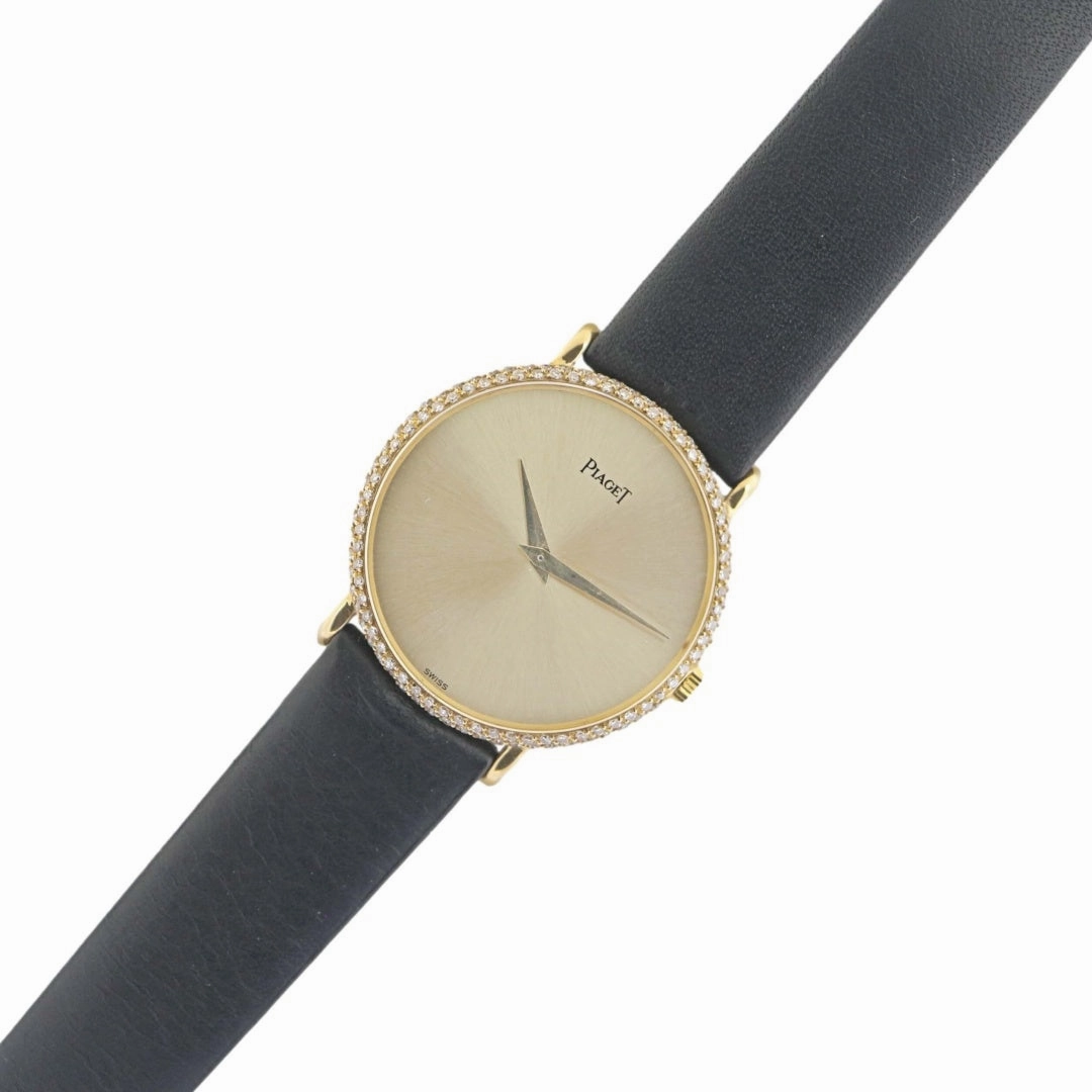 Piaget 9027 18k Gold Diamond Bezel Ladies Vintage Watch