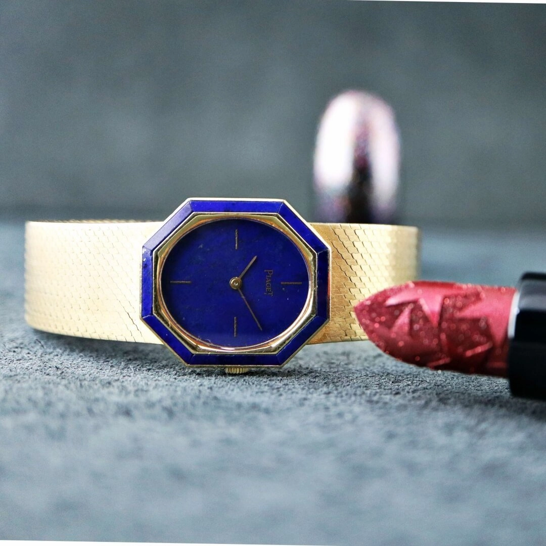 Piaget Ref. 9431-B2, Lapis Lazuli Dial, 18k Gold Ladies Vintage Watch