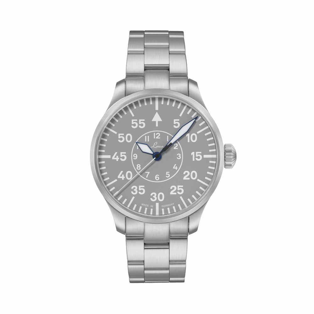 Pilot Basic Aachen MB Automatic 42mm - Grey on Bracelet