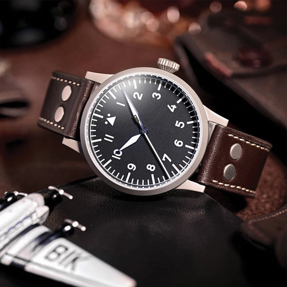 Pilot Original Mnster Automatic 42mm - Black on Leather Strap