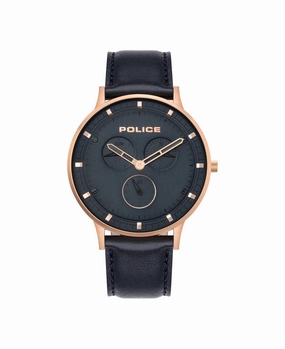 Police Berkeley Black Leather Strap Watch PL.15968JSR/03