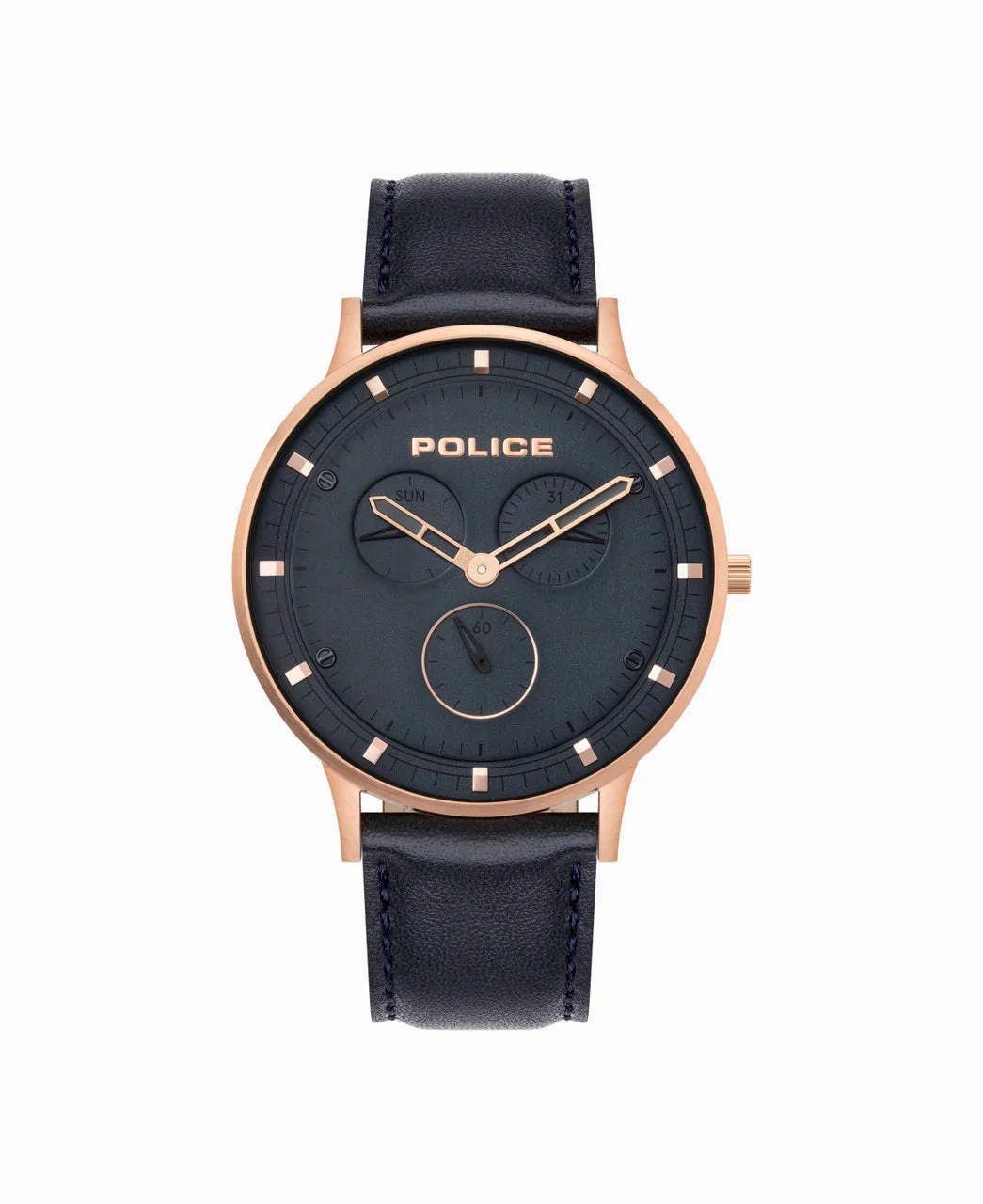 Police Berkeley Black Leather Strap Watch PL.15968JSR/03