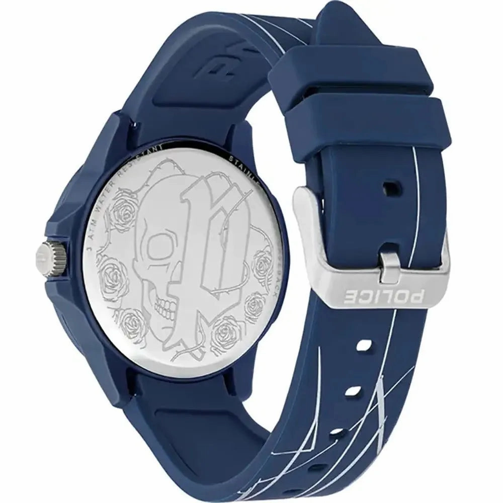 Police Sketch Blue Rubber Men's Watch PEWUM2119561