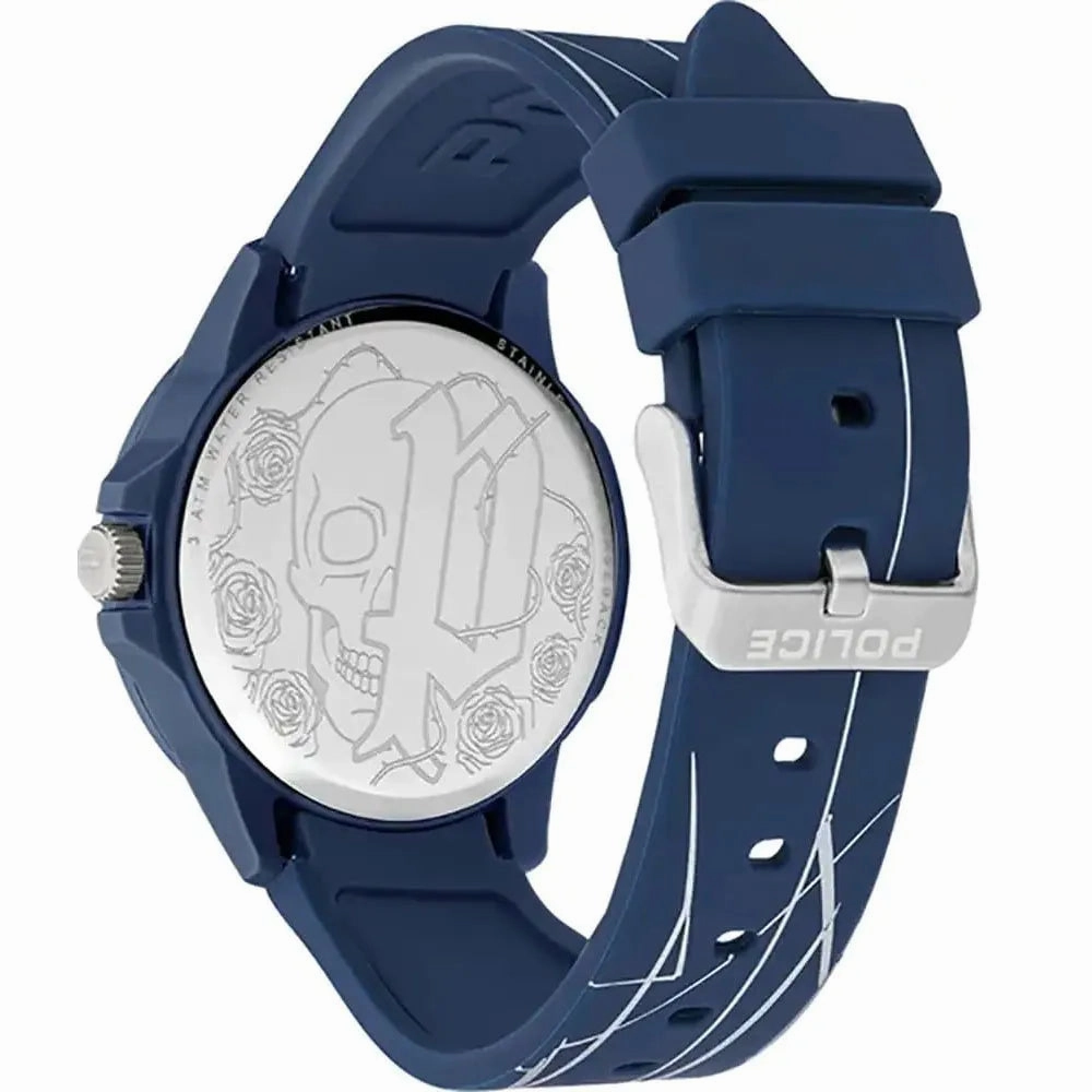 Police Sketch Blue Rubber Men's Watch PEWUM2119561