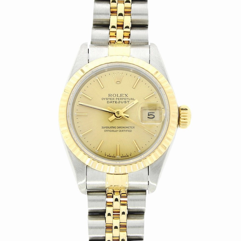 Pre Owned Rolex Oyster Perpetual Lady Datejust Bi Metal Ladies Watch 69173 Papers RW0544 (1993)