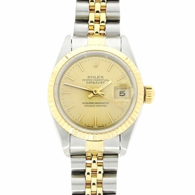 Pre Owned Rolex Oyster Perpetual Lady Datejust Bi Metal Ladies Watch 69173 Papers RW0544 (1993)