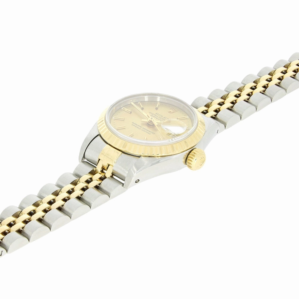 Pre Owned Rolex Oyster Perpetual Lady Datejust Bi Metal Ladies Watch 69173 Papers RW0544 (1993)