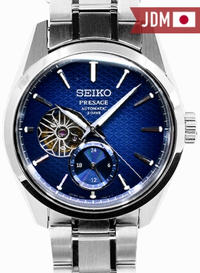 Presage Automatic Sharp Edged Open-Heart Aitetsu Blue Ref. SARJ003