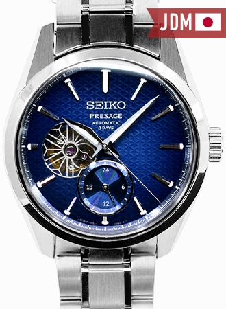 Presage Automatic Sharp Edged Open-Heart Aitetsu Blue Ref. SARJ003