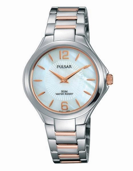 Pulsar Womens Night Out Dress Watch - Two-Tone - White MOP Dial - Bracelet